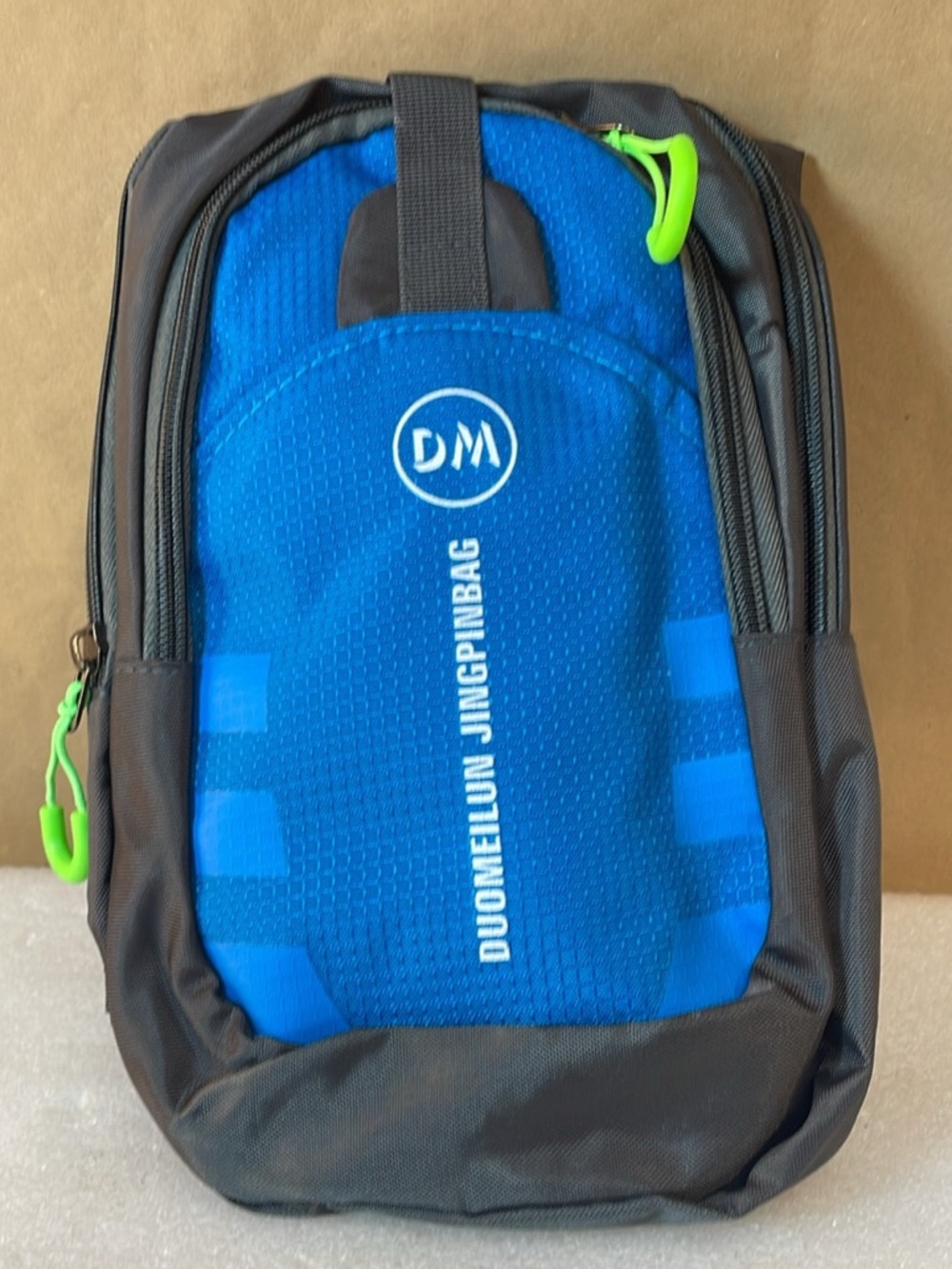 Blue & Black Men's Belt Bag with Neon Accents